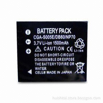 Li-ion Digital Camera Battery for Panasonic S005E with 3.7V Voltage and 1,500mAh Capacity
